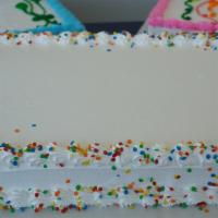 Sheet · Chocolate and vanilla custard layered with fudge and crunch center, serves 20 - 26, decorati...
