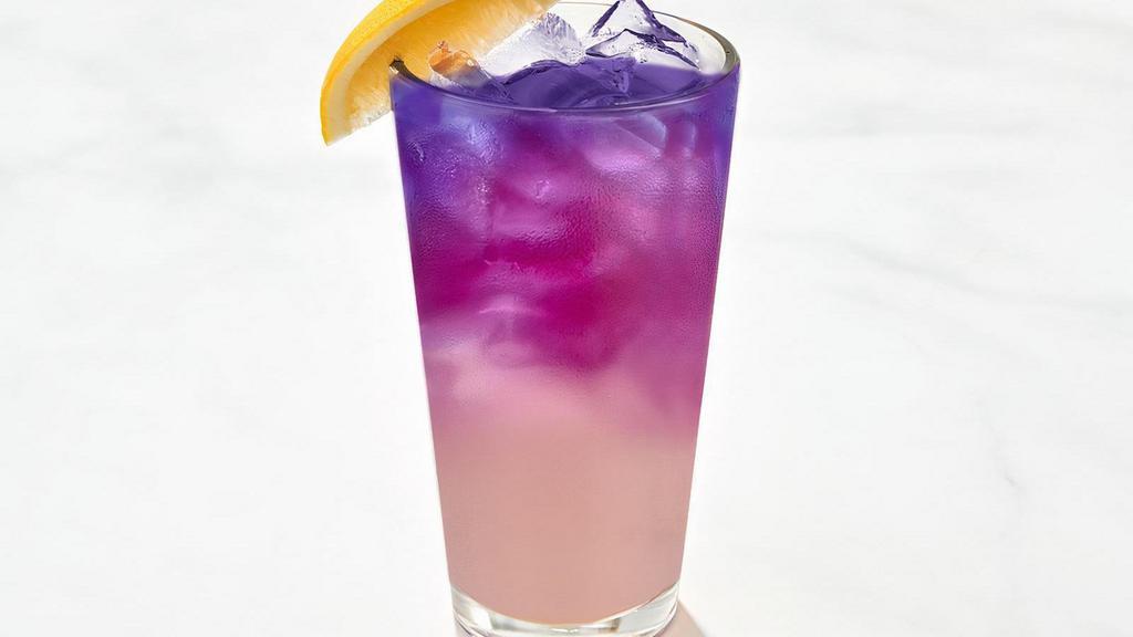 Purple Haze · Lemon, cane sugar, butterfly pea flower tea and a hint of lavender.