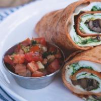Power Wrap · Egg whites, turkey, spinach, house-roasted Crimini mushrooms and Mozzarella in a sun-dried t...
