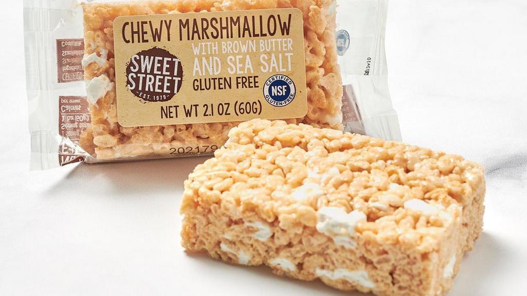 Grab N Go Gf Marshmallow Treat · Gooey marshmallow cream, crispy rice puffs and mini marshmallows, with a hint of caramel and sea salt. Certified gluten free & individually wrapped.