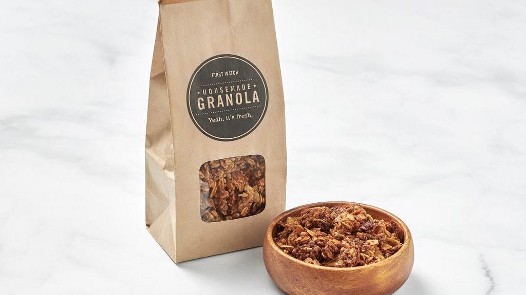 House-Made Granola · 12 oz bag of our house-made granola. Check out our cookbook for great recipes that include our fresh granola!