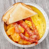 Eggs With Bacon Platter · Served with toast and home fries or grits.