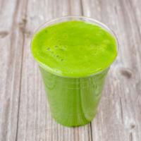 Green Mountain Smoothie · Spinach, kale, banana, apple, mango, and honey.