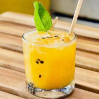 Brazilian Passion · Seleta Silver, Passion Fruit Puree, Lime Juice, Simple Syrup. --. Passion fruit is a very po...