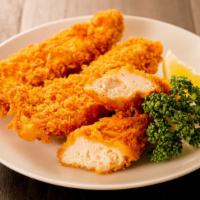 Chicken Tenders (6 Pcs) · Crispy, golden, fried chicken tenders.