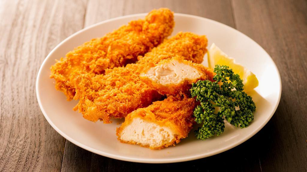 Chicken Tenders (6 Pcs) · Crispy, golden, fried chicken tenders.