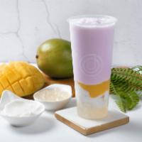 Coco Mango · Homemade coconut pudding with crystal boba and fresh mango topped with coconut juice and who...