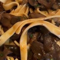 Fettuccine With Wild Mushrooms And Truffle Oil	 · FETTUCCINE ai FUNGHI	
Wild Mushrooms & Truffle Oil