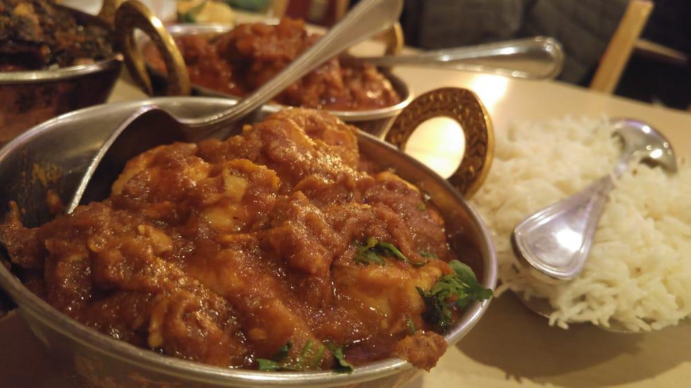 Chicken Curry · White boneless chicken spiced and cooked in light gravy.