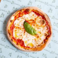 Buffalina Pizza · organic tomato, post oven bufala mozzarella, basil, XVO