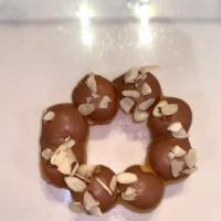 Nutella Almond Donut · Nutella glaze with almond topping