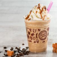 Toffee Java · Espresso blended with ice cream & our exclusive toffee caramel flavoring topped with whip cr...