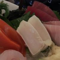 Sashimi Lunch · Served with 10 pieces of sashimi. Served with miso soup and house salad. Consuming raw or un...