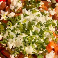 Greek Bowl · Rice, tomatoes, red onions, cucumber, kalamata olives feta cheese, tzatziki sauce and fresh ...