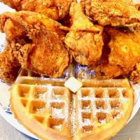 1 Waffle With 6 Pieces Of Chicken & 1 Sides · 