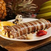 Roll Crepe · banana, strawberry, pineapple and Whipped Cream