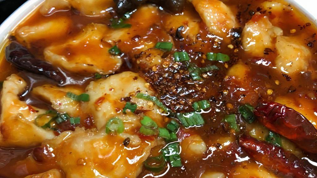 Slice Fish In Hot Chili Oil 水煮魚片 · Spicy.