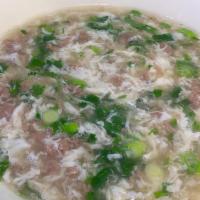 Minced Beef And Egg White Soup / 西湖牛肉羹 · 