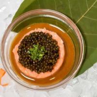 Salmon Tartare With Caviar · Nobu style tartare with caviar and wasabi soy.