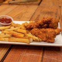 Chicken Tenders And Fries · Delicious Tender Fried Chicken Breast Strips Served With Fries.