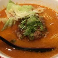 Tan Tan Men · Fan Favorite. Bold Sesame Flavored Ramen w/Spiced Ground Pork, Cabbage & Scallions