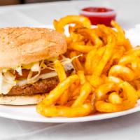 Cheeseburger Deluxe · Most popular. American, Mozzarella, Provolone, Cheddar or Swiss cheese. Served with steak fr...