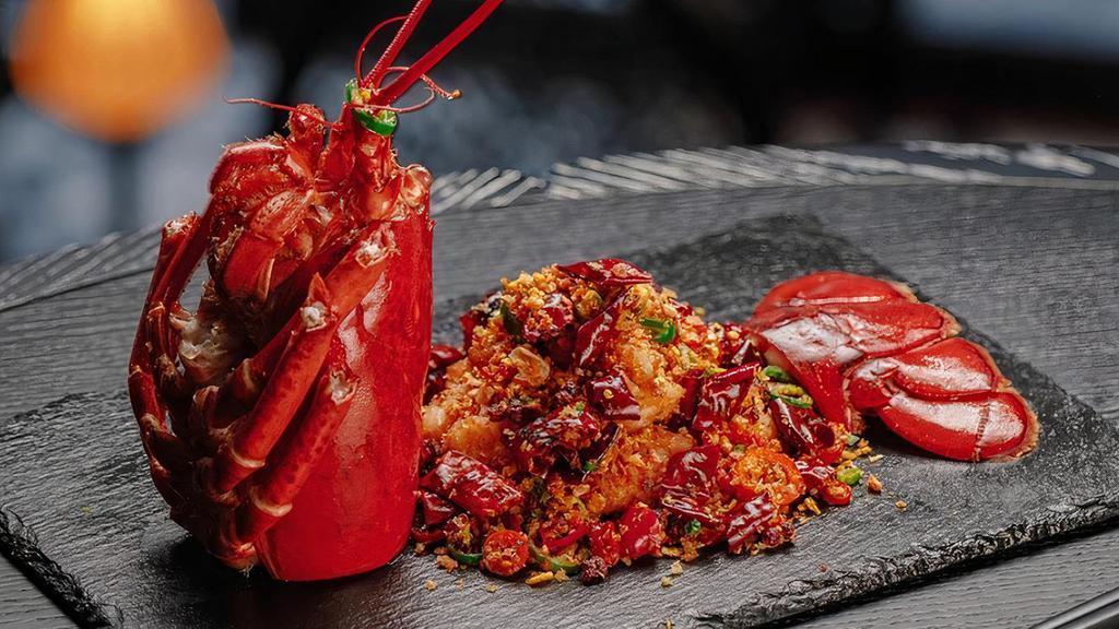 Hutong Lobster · Wok-tossed with chili, black beans, and dried garlic.