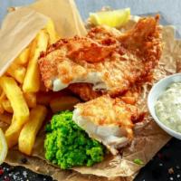 3 Piece Whiting Fish & Chips · 3 pieces of Perfectly fried Whiting Fish, served with a side of golden crispy chips.