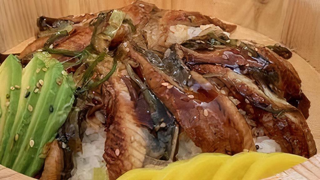 Unagi Don · Grilled eel over sushi rice.