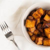 Shakarkandi Ki Chaat · Deep fried sweet potatoes with our special spices.