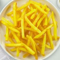 All Fries On Me · (Vegetarian) Idaho potato fries cooked until golden brown and garnished with salt.