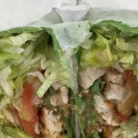 California Wrap · Chicken cutlet, avocado, mozzarella cheese, lettuce and ranch dressing.