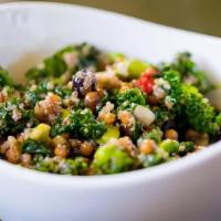Sazon Quinoa Garlic Kale With Grilled Corn · Garlic sauteed quinoa, kale & corn; seasoned & grilled with sazon Latin seasonings