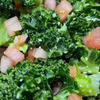 Lime Kale Salad W/ Sesame Seeds (Gf) · Crisp fresh kale, chopped lettuce, fresh lime juice, tomato, olive oil, salt, pepper & sesam...