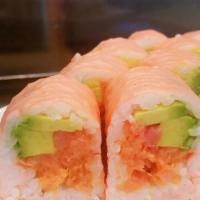 Fancy Roll · spciy tuna,tenpura shrimp,avocado with soy paper.