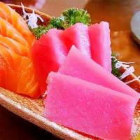 Sashimi Appetizer · Salmon(3pc),Tuna(3pc),Red Snapper(3pc),Crab stick(1pc)