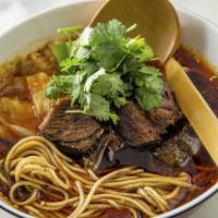 Hotpot Beef Noodle Soup · Chongqing hotpot is famous for rich, spicy, and numbing soup with beef tallow. We use tradit...