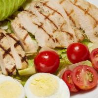 Cobb Salad · Grilled Chicken, Avocado, Boiled Eggs, Blue Cheese, and Romaine Lettuce