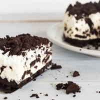 Oreo Cheesecake · Moist and rich Oreo cheesecake topped with our delicious frosting.