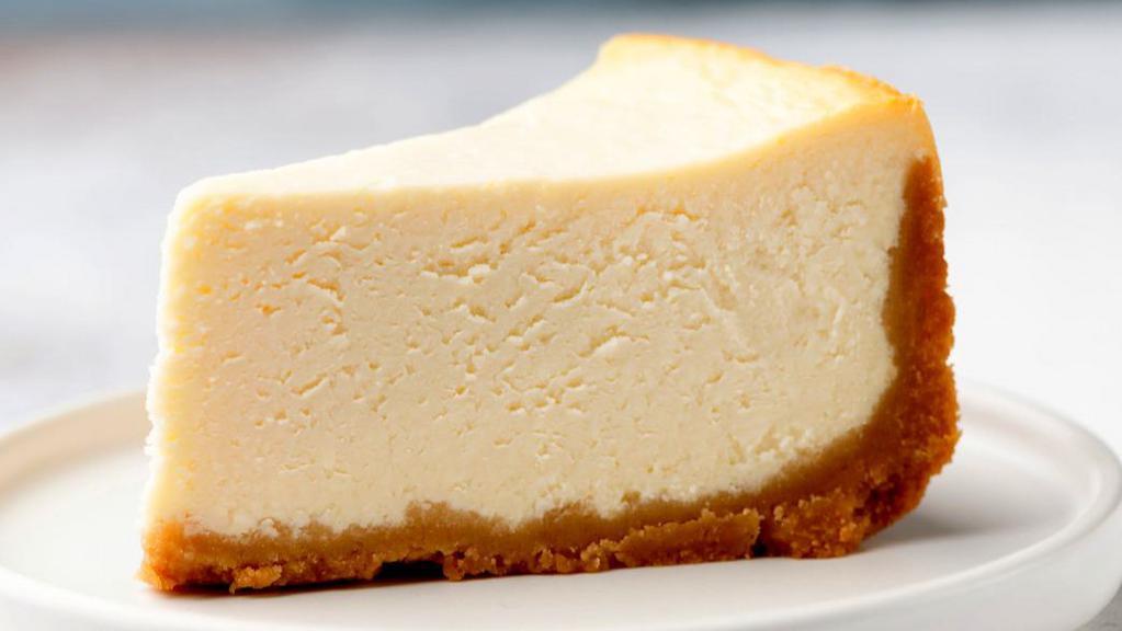 New York Cheesecake · New York style cheesecake topped with our delicious frosting.
