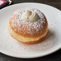 Bomboloni Crema · Soft, fluffy fried dough rolled in sugar and filled with sweet ricotta cream