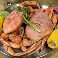 Dungeness Crab · Your fresh catch is boiled in our secret spices and then blended with one of our crafty crab...