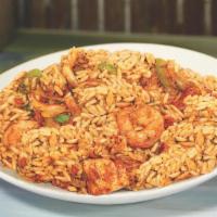 Jimmy'S  Jammin´ Jambalaya  · Jimmy´s Jammin´ Jambalaya
Cajun rice loaded with shrimp, chicken and Andouille sausage simme...