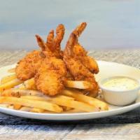 Crispy Coconut Shrimp · Jumbo shrimp crusted with coconut, fried and served with sweet pineapple dipping sauce and F...
