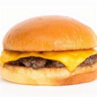 The Original Burger · Smashed patty and American cheese on a squishy bun.