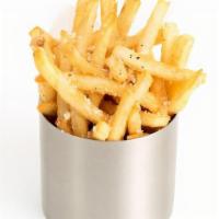 Truffle Fries · Truffle infused Umami Spice, topped with parmesan cheese and served with your choice of one ...