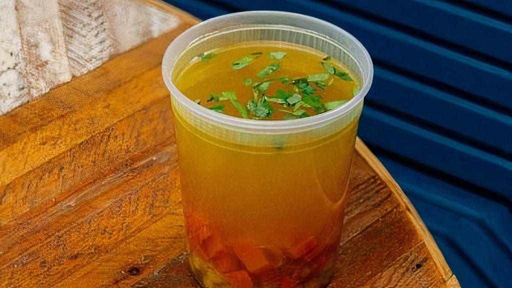 Soup (Pint) · 3 Different Soups:. Selek / beet, celery & herbs;. Hamusta / Swiss Chard, zucchini & lemon;. Persian Chicken Soup / chickpea, carrot & dried lime.  **Pictured is a quart, this order is a pint**