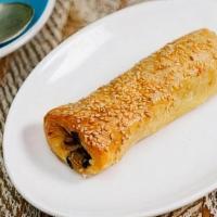 Veg Bureka · Turkish savory pastry filled with zucchini & swiss chard.