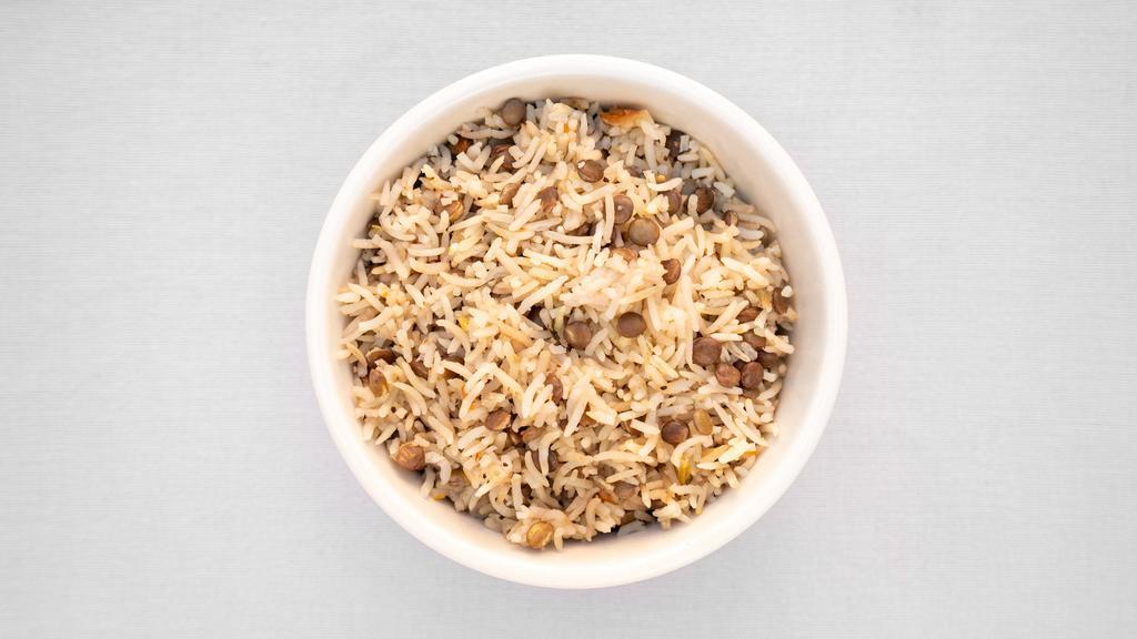 Rice & Lentils · Vegan, gluten free.