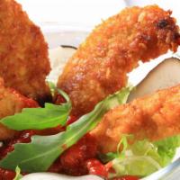 Atomic Chicken Tenders (3 Pieces) · Delicious Chicken Tenders tossed in Atomic sauce. Served with customer's preference of dippi...